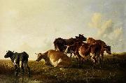 Thomas sidney cooper,R.A. Cattle in the pasture. Sweden oil painting artist